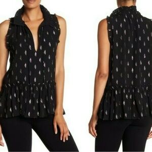 Parker Ray Metallic Blouse Size XS